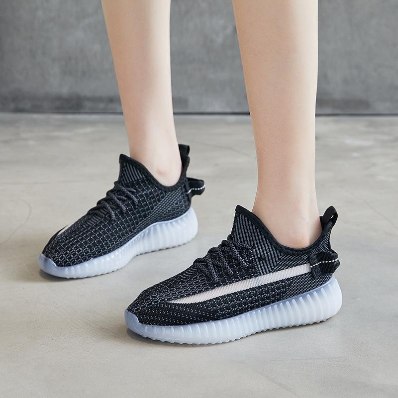 Lightweight Soft Sole Breathable Casual Sports Coconut Shoes Summer Flying Knit Sneakers Korean Wear-resistant Shoes