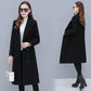 Spring and Autumn Warm Woolen Coat Women's Mid-length Simple Long-sleeved Non-pill Casual Fashion Coat