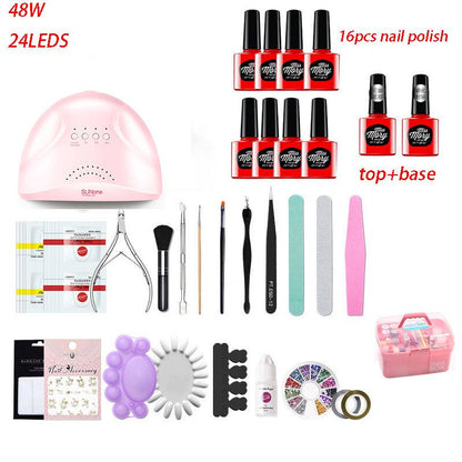 Nail tools kit 48W UV LED nail Lamp Nail dryer set Manicure Set Gel Nail Polish nail art set