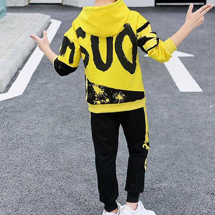 Spring Autumn Kids Clothes Boys Clothing Set Sports Suit Boys Hooded Jacket and Pants