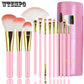 12 Pcs Professional Makeup Brush Set Full Function Foundation Eye Powder Fan Blush Hair Foundation