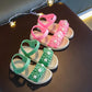 Girls Sandals Girls Summer Soft Sole Beach Sandals Anti-slip Beads Decoration Casual Princess Light Sandals