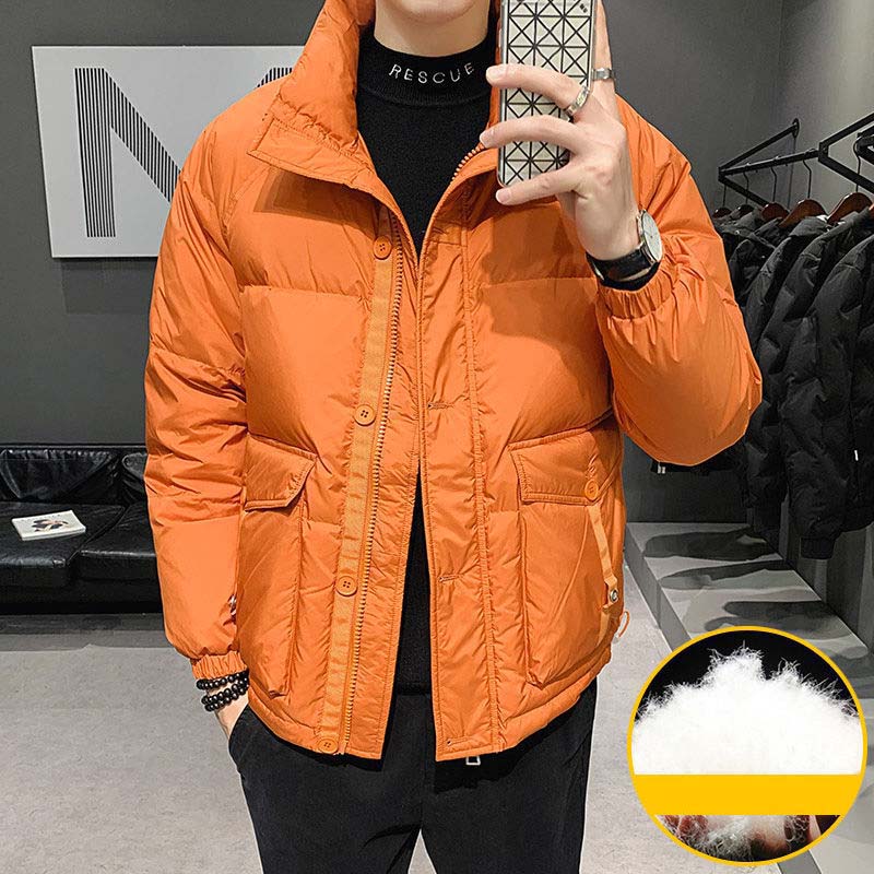 2021 New Down Jacket Men's Jacket Winter Youth Men's Thick Warm Down Jacket