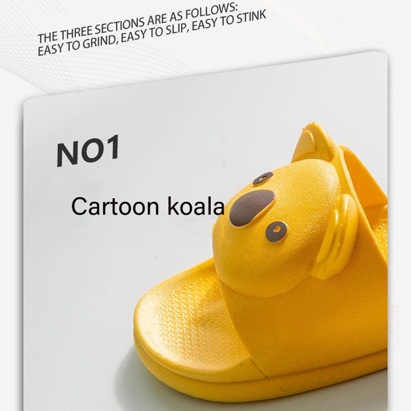 WTEMPO Slippers Women Cartoon Koala Thick Bottom Soft Lightweight  Non-slip Beach Bedroom Home Bathroom