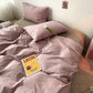 Girl Heart Ins Wind Bed Four-piece Naked Sleeping Washed Cotton Student Dormitory Quilt Cover Sheet Fresh Nordic 4 Pieces