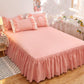 Skin-friendly Bed Skirt Three-piece Bedding Bed Skirt-style Bedspread Sheets Non-slip and Dust-proof Bed Sheet Protective Cover