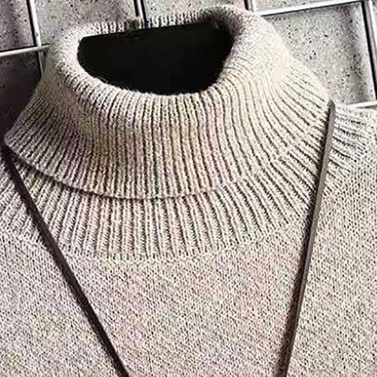 Golden Men's Turtleneck Sweater Winter Youth Plus Velvet Thick Warm Bottoming Sweatshirts