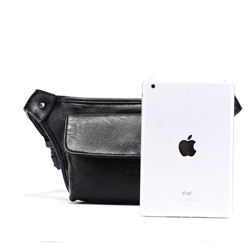 Waist Bag Men's Black Large-capacity Waterproof Shoulder Bag Outdoor Riding Sports Messenger Bag