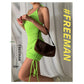 Hanging Neck Suspender Skirt Waist Beautiful Back Tight-fitting Dress Female Temperament Thin Base Skirt All-match