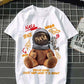 Astronaut Short-sleeved T-shirt Men's Summer Print All-match T-shirt Couple Outfit