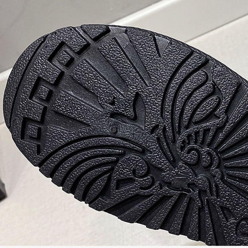 Winter Plus Velvet Casual Rhombus Cotton Shoes Boots Waterproof Snow Boots Women