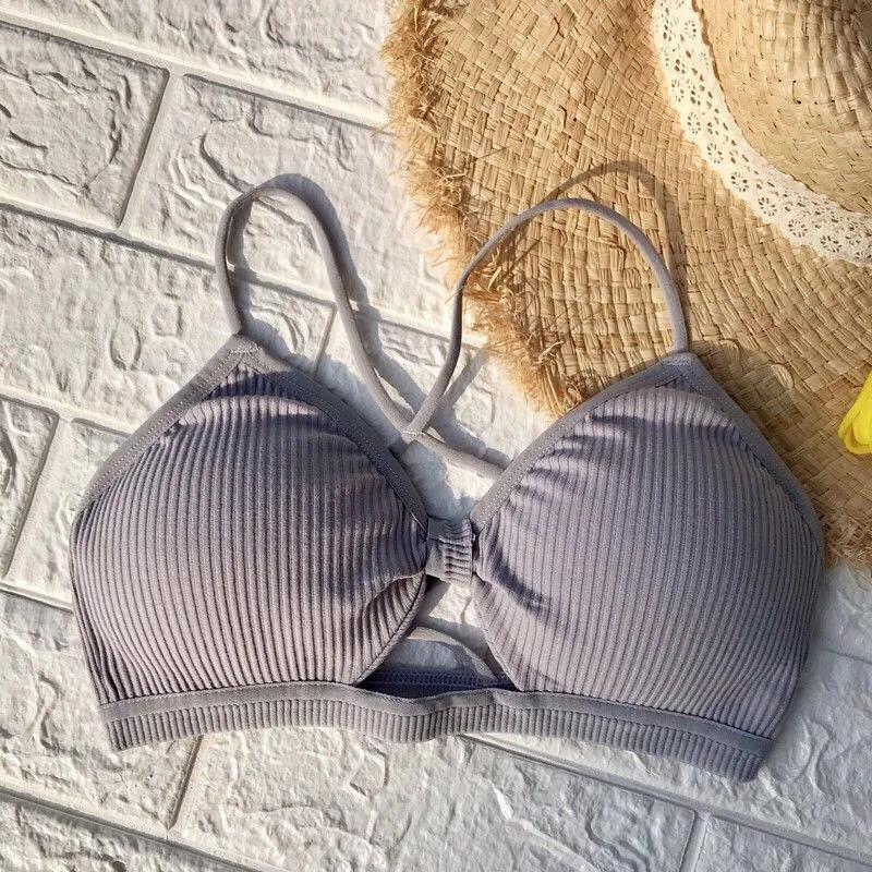 Over The Chest All Inclusive Bottoming Sexy Beautiful Back Wrapped Chest Non Steel Ring Anti Slip Sling Cross Style Fashion Hollow Out Bra