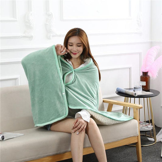 Autumn and Winter Coral Fleece Blanket Single Nap Blanket Office Air-conditioning Shawl Blanket Double Artificial Cashmere Multifunctional Blanket