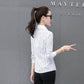White Striped Shirt Blouse Professional Long-sleeved Short-sleeved Tops Suits Shirts Stand-up Collars Striped Shirts Work Clothes