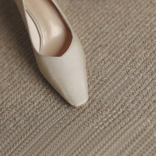 Heels for Women Elegent Pumps Woman Shoes Work Wedding Party Luxury High Heels Square Heel Pointed Toe