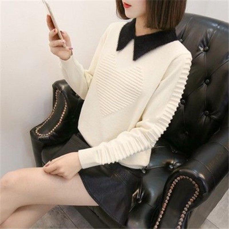 Autumn and Winter Loose Sweater Fashion Casual Bottoming Shirt Simple and Versatile Women's Top