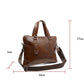 Business Briefcase Men Large Capacity Zipper Leather Anti-theft Waterproof Handbag Shoulder Bag