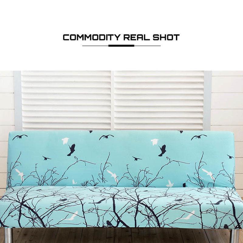 All-inclusive Folding Sofa Bed Cover Tight Wrap Magic Sofa Cover  Printed Stretch Couch Cover Without Armrest