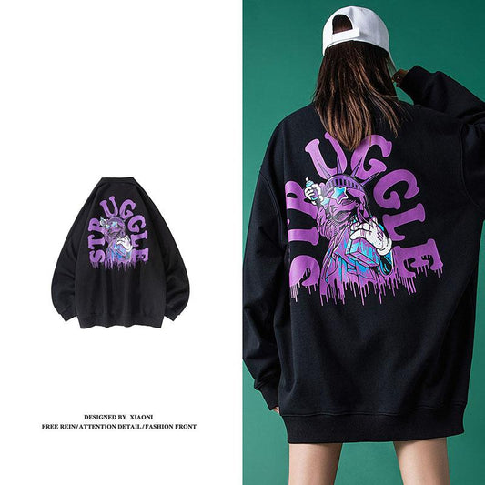 High Quality Cotton  Women Hoodies Autumn  Print Sweatshirt Oversized Streetwear Sweatshirts Hip Hop Cool Pullover Tops