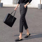 Woolen Pants Women's Tide Ins Autumn and Winter Models High Waist Loose Feet Carrot Pants Nine-point Straight Suit Women's Pants