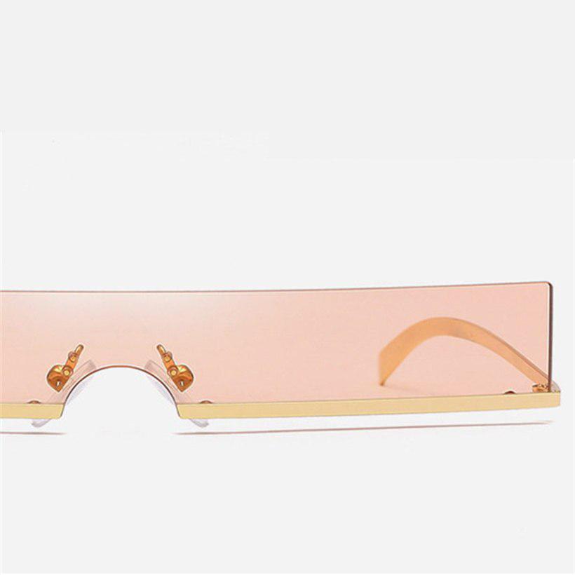 Small Rectangle Sunglasses Women Fashion Metal Frame Designer 90s Sun Glasses Ladies Retro Red Yello