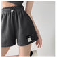Women's Summer Sports Shorts Women's High Waist Drawstring Slim Loose Casual Straight Wide Leg Pants