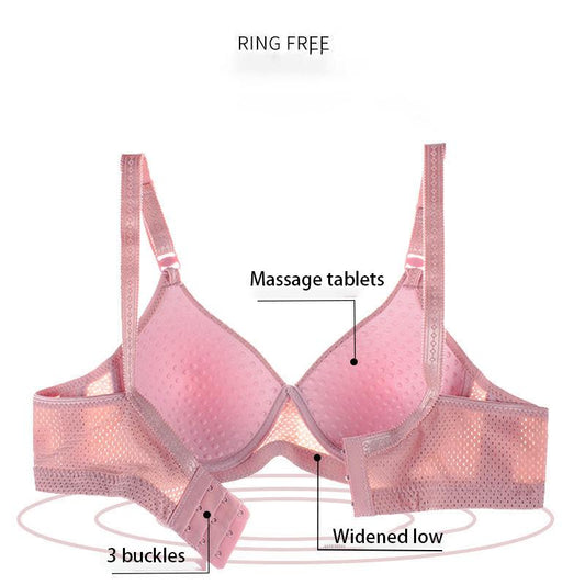 Women's Bra Gathered Without Steel Ring Bra Thin Section Anti-sagging Beautiful Back Light and Breathable Underwear Women