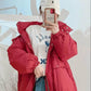 WTEMPO Down Jacket Mid-length Over-the-knee Quilted Jacket Loose Fashion White Duck Down