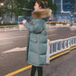 Down Jacket Winter Korean Fashion Big Fur Collar Mid-length Hooded Thick Warm Large Size Jacket Suitable for Women