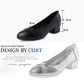 Black White Heels Women Pumps Square High Heels Shoes Lady Office Work Luxury Designer Women Formal Shoes