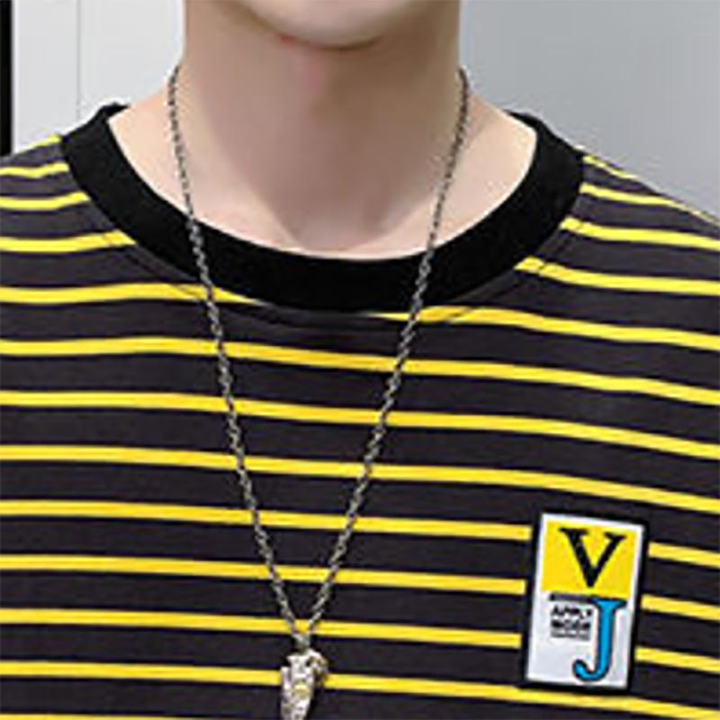 Men's Sweater Autumn Trend Tops Youth Striped Bottoming Long-sleeved Autumn Sweatshirts