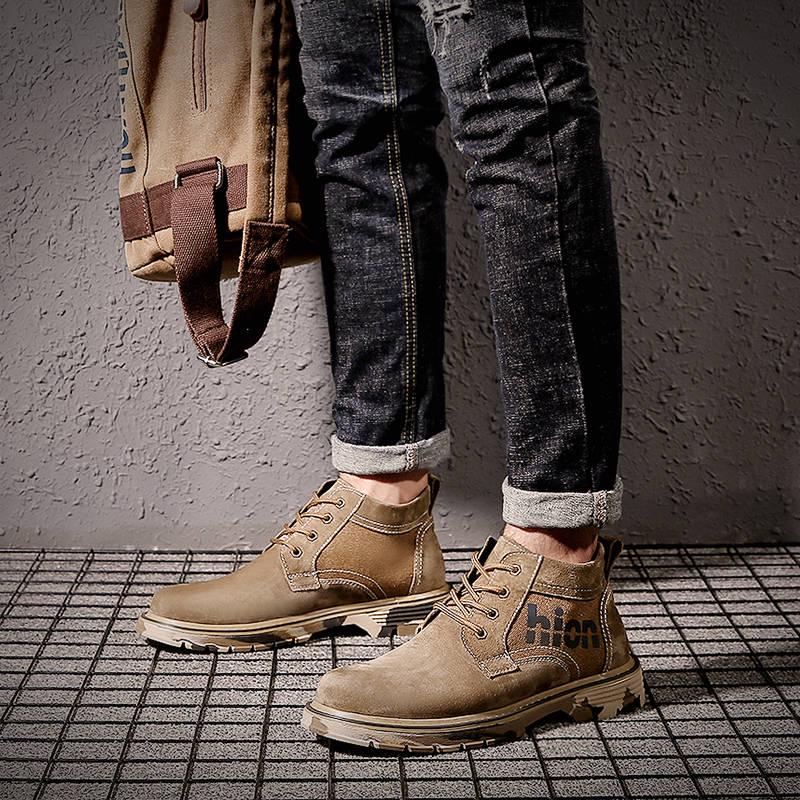 Men Boots Canvas Shoes Men Martin Boots High Top Ankle Boots Men Boots Fashion Casual Men Shoes