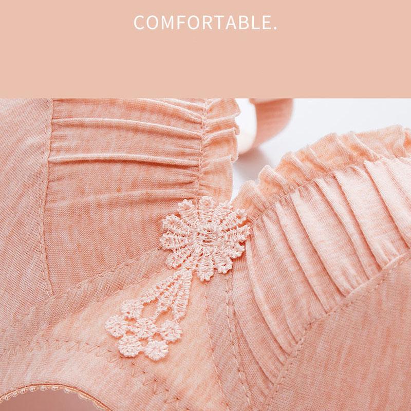 Thin Underwear Without Rims Gather Sexy Comfortable Breathable Bra Young Ladies Small Chest Jacquard Bra