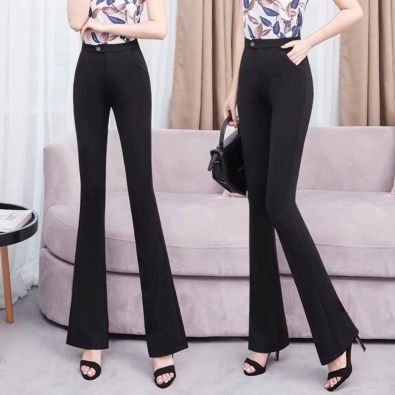 High Waist Flared Pants Female Autumn Winter Fall Feeling Slim Long Pants Flared Pants Casual Pants