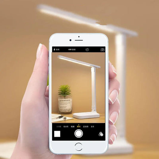 Touch-sensitive Table Lamp, Eye Protection Learning Lamp, Rechargeable Plug-in Dual-use Folding Type Vision Protection LED Reading Lamp