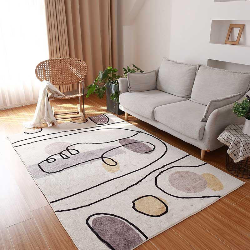 Nordic Light Luxury Carpet Living Room Sofa Coffee Table Cushion Modern Minimalist Geometric Home Bedroom Bedside Carpet