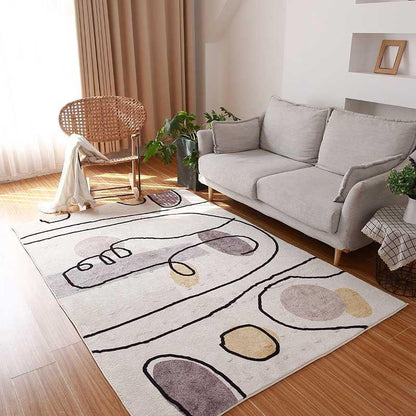 Nordic Light Luxury Carpet Living Room Sofa Coffee Table Cushion Modern Minimalist Geometric Home Bedroom Bedside Carpet