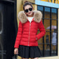 Fashion Fur Coat Winter Women Down Cotton Padded Jacket Coat Female Thick Long Down Parkas Outwear