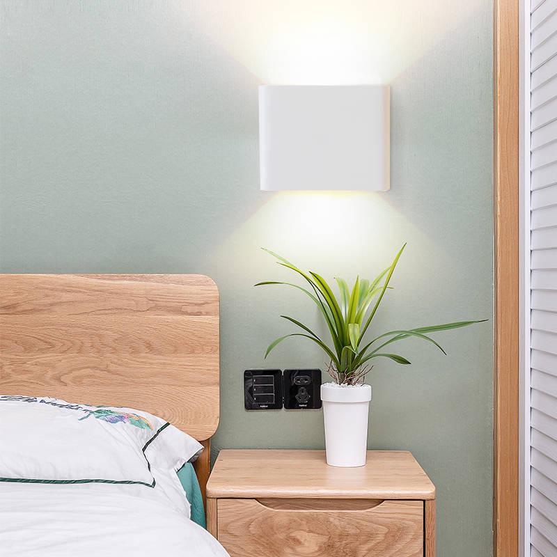 Nordic Led Wall Lamp Aluminum Outdoor Indoor White Black Stairs Bedroom Bedside Bathroom wall Light