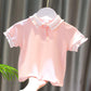 Summer Kids Cute Solid T Shirts Short Sleeve Tops Korean Style O-neck Loose T Shirts For Children Girls