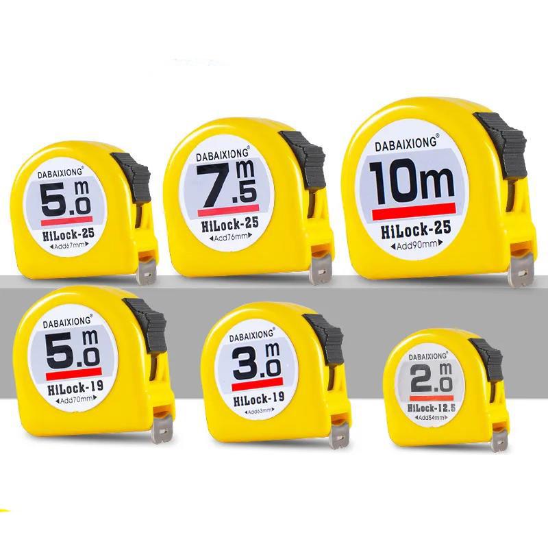 1/5pcs Stainless Steel Tape Measure Self-locking High Precision Measuring Rule 3/5/7.5/10m Mini Tape Measure