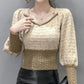 Autumn Winter Long-sleeved Pullover V-neck All-match Sweater with Knitted Tops for Women Slim Fit
