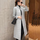 Women's Solid Color Down Jacket Mid-length Down Jacket Winter Korean Style Loose Coat Warm Stand-collar Down Jacket Quilted Jacket
