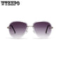 WTEMPO Sunglasses Men's Sunglasses women Borderless Diamond Cut Popular Sunglasses