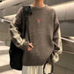 Autumn and Winter Small Fresh Round Neck Sweater Men's Pullover Sweater Student Loose Trend Long-sleeved Sweater
