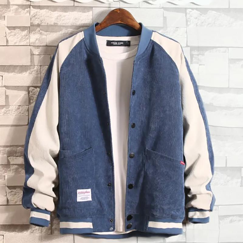 Men's Autumn Trend Fashion Denim Jacket Casual Slim Jacket Baseball Warm Clothes Workwear Men's