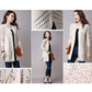 Spring and Autumn Mid-length Sweater Knitted Cardigan Hollow Top Solid Color All-match Female Jacket