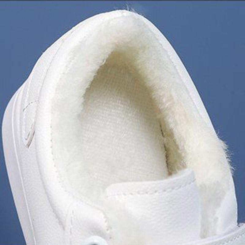 Winter Women Small White Shoes Women's Autumn and Winter All-match Flat Shoes Plus Velvet Warm Shoes Casual
