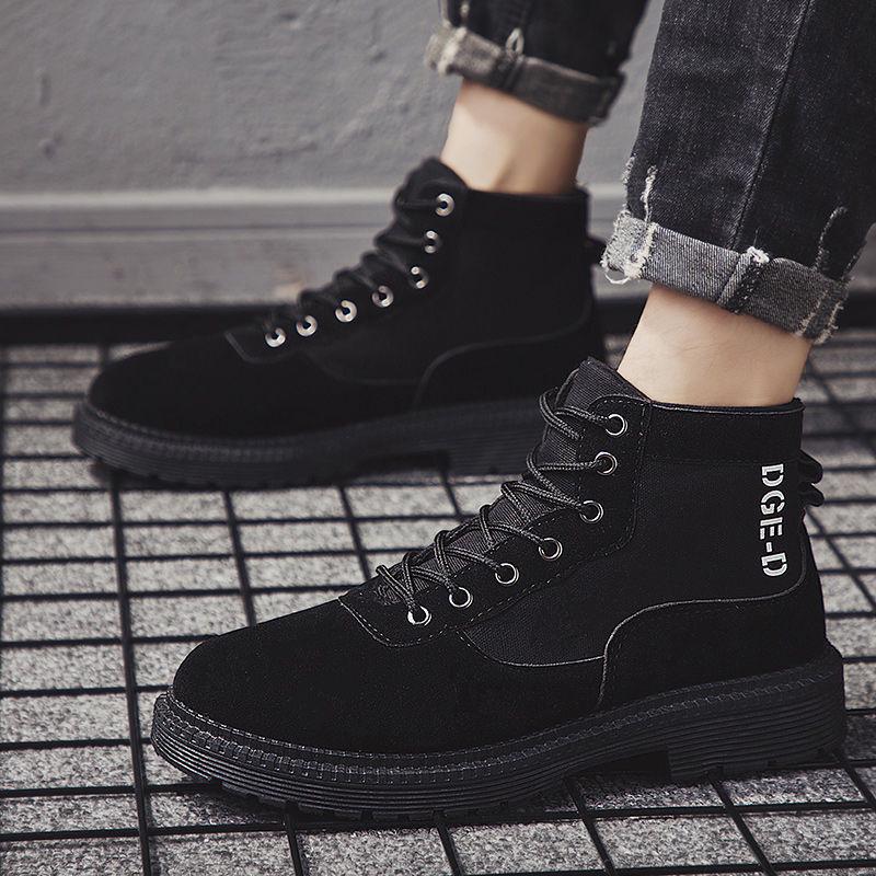 Boots Men's Martin Genuine Leather Shoes Motorcycle Men Ankle Boot Autumn Men Winter Warm Shoes