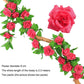 Decoration Simulation Rose Flower Wedding Decoration Rattan Cover Winding Floral Wedding Festive Flower